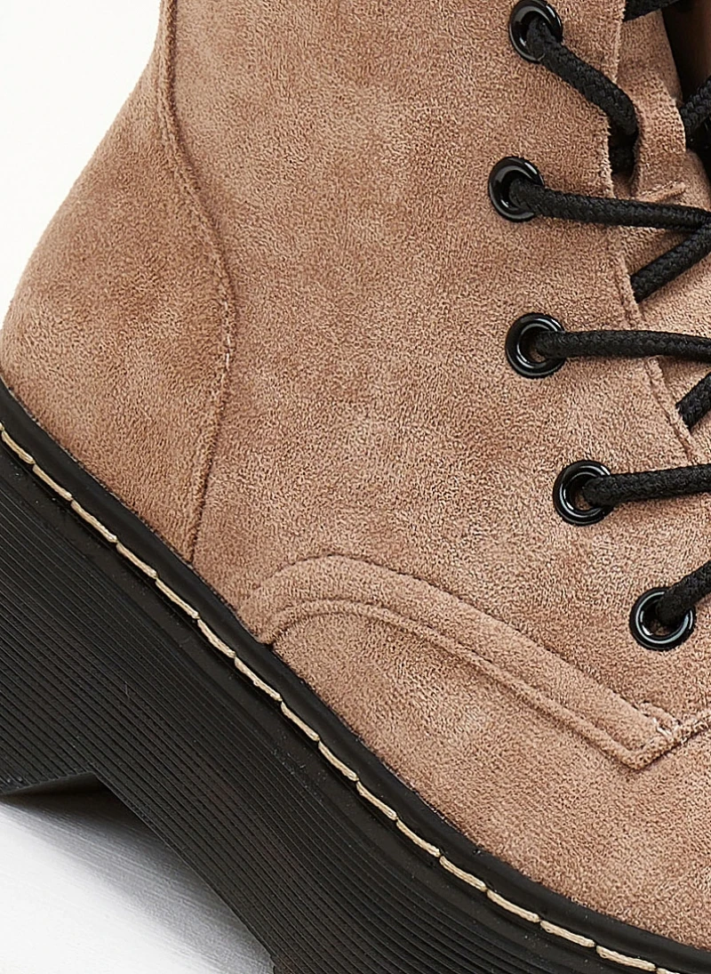 The Fashion Project Αρβυλάκια Suede με ψηλή τρακτερωτή σόλα - Πούρο 5 The Fashion Project Αρβυλάκια Suede με ψηλή τρακτερωτή σόλα - Πούρο - Image 5