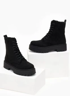 The Fashion Project Αρβυλάκια Suede με ραφή στη σόλα - Μαύρο -The Fashion Project κατάστημα arvulakia suede me rafi sti sola 106474 6w0l