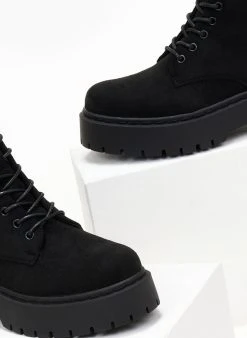 The Fashion Project Αρβυλάκια Suede με ραφή στη σόλα - Μαύρο -The Fashion Project κατάστημα arvulakia suede me rafi sti sola 106474 a8vu