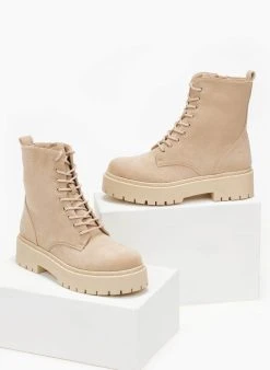 The Fashion Project Αρβυλάκια Suede με ραφή στη σόλα - Μπεζ -The Fashion Project κατάστημα arvulakia suede me rafi sti sola 106475 6y6p