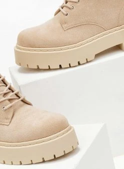 The Fashion Project Αρβυλάκια Suede με ραφή στη σόλα - Μπεζ -The Fashion Project κατάστημα arvulakia suede me rafi sti sola 106475 o190