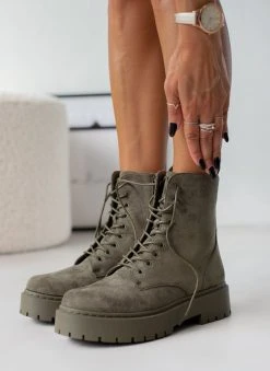 The Fashion Project Αρβυλάκια Suede με ραφή στη σόλα - Χακί -The Fashion Project κατάστημα arvulakia suede me rafi sti sola 106476 hvxy