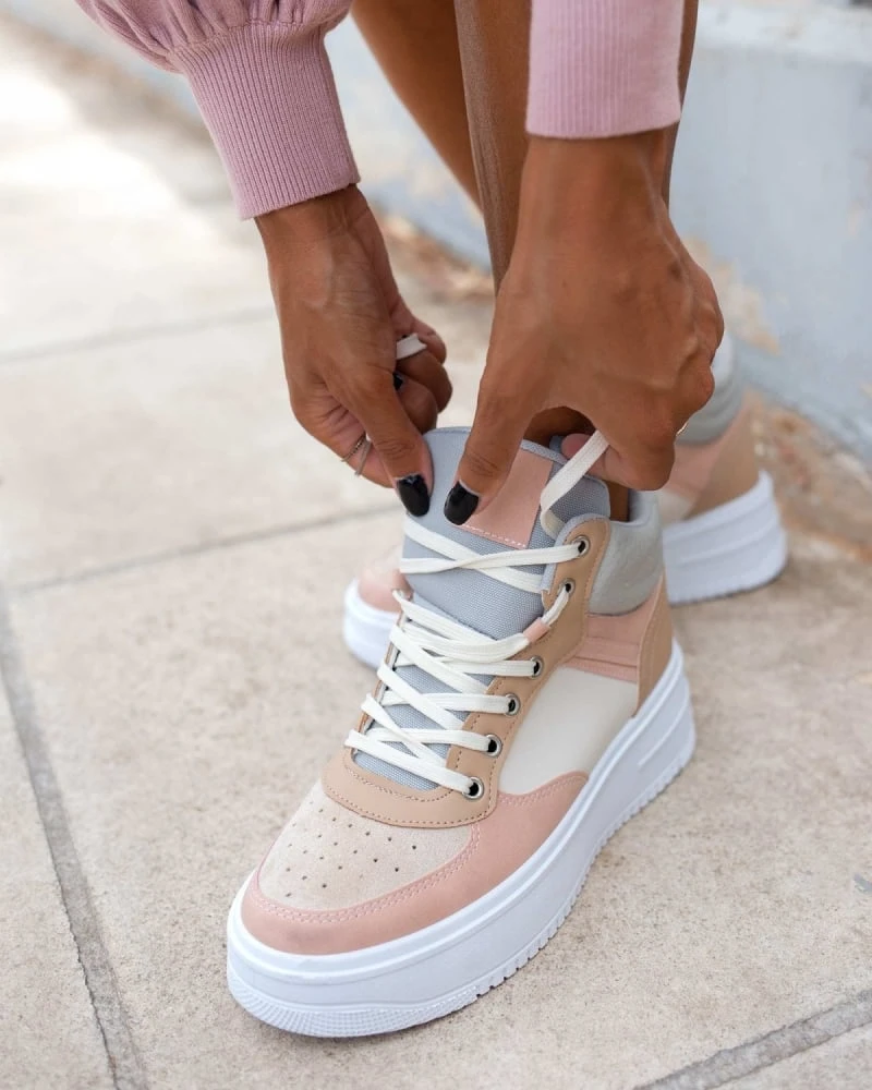 The Fashion Project Αθλητικά μποτάκια με ψηλή σόλα - Γκρι 1 The Fashion Project Αθλητικά μποτάκια με ψηλή σόλα - Γκρι