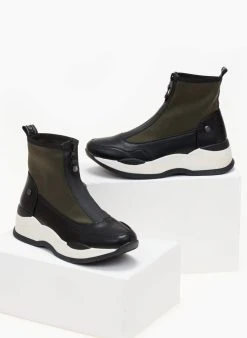 Xti Footwear Sneakers μποτάκια Xti 140501 - Χακί -The Fashion Project κατάστημα athlitika mpotakia xti 140501 106184 749a