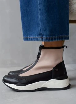 Xti Footwear Sneakers μποτάκια Xti 140501 - Μαύρο/Μπεζ