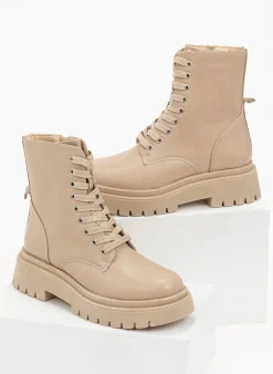 The Fashion Project Αρβυλάκια με τρακτερωτή σόλα - Μπεζ -The Fashion Project κατάστημα basic arvulakia me trakterwti sola 96984 31mk