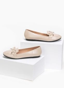 The Fashion Project Μπαλαρίνες Basic με διπλή ραφή - Μπεζ