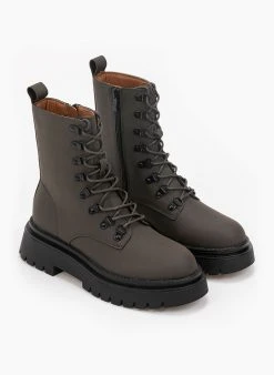 The Fashion Project Basic ορειβατικά μποτάκια - Λαδί -The Fashion Project κατάστημα basic oreivatika mpotakia 96622 kc7g