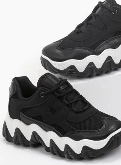 The Fashion Project Sneakers Chunky με διχρωμία στη σόλα - Μαύρο -The Fashion Project κατάστημα chunky sneakers me dixrwmia sti sola 95119 r8b0