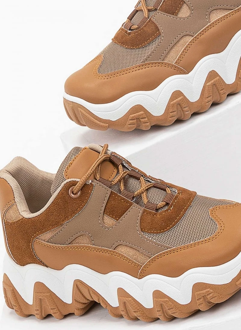 The Fashion Project Sneakers Chunky με διχρωμία στη σόλα - Ταμπά 4 The Fashion Project Sneakers Chunky με διχρωμία στη σόλα - Ταμπά - Image 4