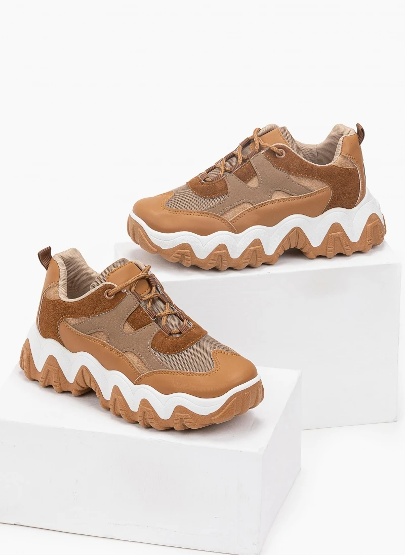 The Fashion Project Sneakers Chunky με διχρωμία στη σόλα - Ταμπά 2 The Fashion Project Sneakers Chunky με διχρωμία στη σόλα - Ταμπά - Image 2