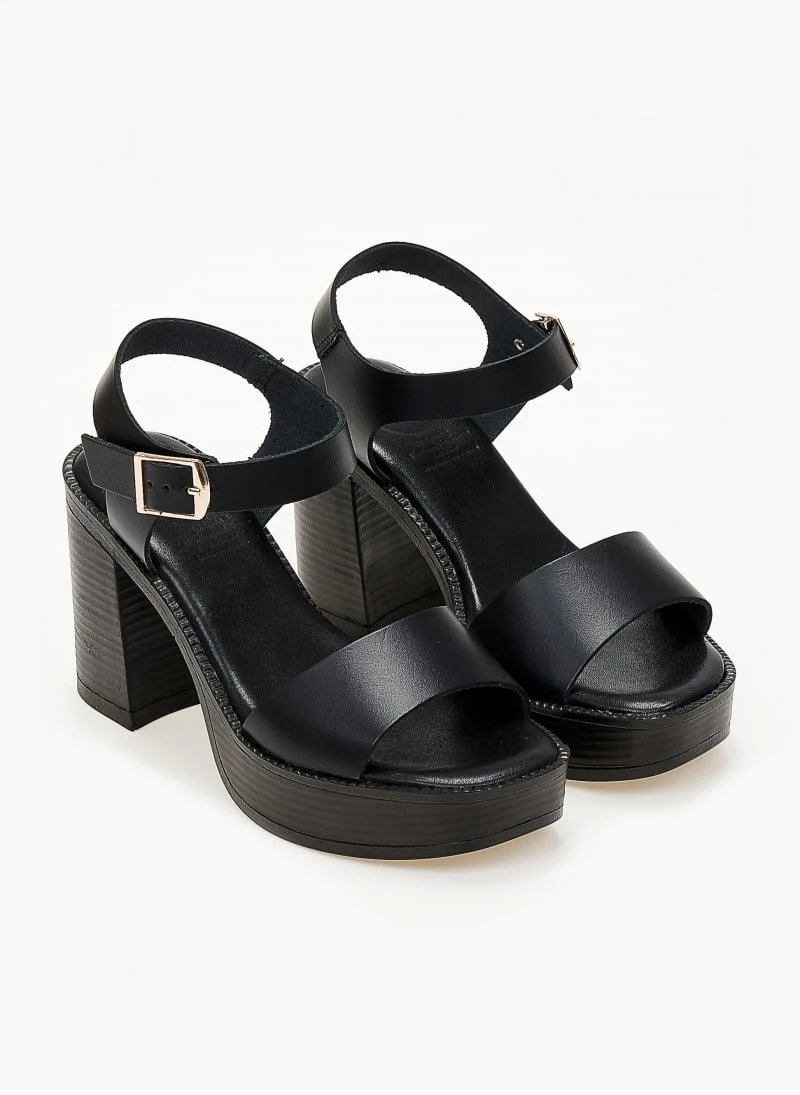 Πέδιλα με φιάπα δερμάτινα Tfp - Μαύρο 6 Πέδιλα με φιάπα δερμάτινα Tfp - Μαύρο - Image 6