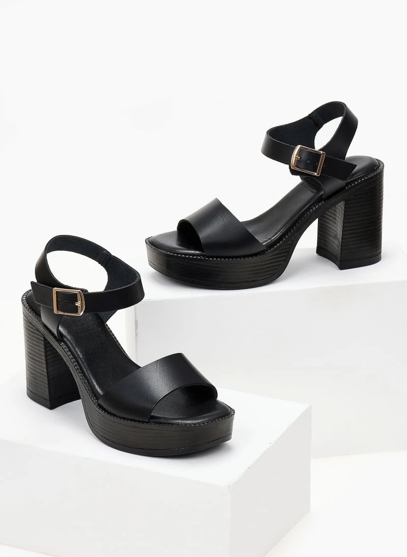 Πέδιλα με φιάπα δερμάτινα Tfp - Μαύρο 3 Πέδιλα με φιάπα δερμάτινα Tfp - Μαύρο - Image 3