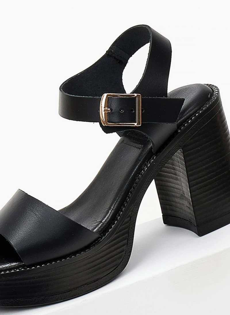 Πέδιλα με φιάπα δερμάτινα Tfp - Μαύρο 5 Πέδιλα με φιάπα δερμάτινα Tfp - Μαύρο - Image 5