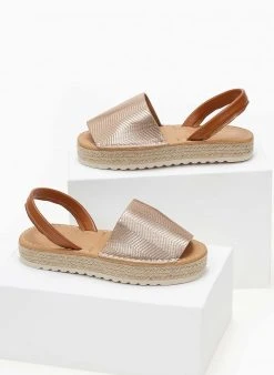 The Fashion Project Εσπαντρίγιες με ανάγλυφο Pattern - Χρυσό -The Fashion Project κατάστημα espantrigies me anaglufo pattern 103973 ic1s