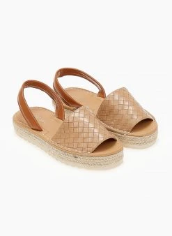 The Fashion Project Εσπαντρίγιες με πλεκτό Pattern - Μπεζ -The Fashion Project κατάστημα espantrigies me plekto pattern 103991 jbk9