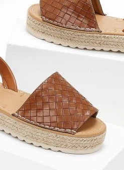 The Fashion Project Εσπαντρίγιες με πλεκτό Pattern - Ταμπά -The Fashion Project κατάστημα espantrigies me plekto pattern 103992 mjbz