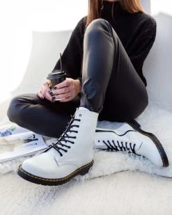 Estil αρβυλάκια με εξωτερική ραφή στη σόλα - Λευκό