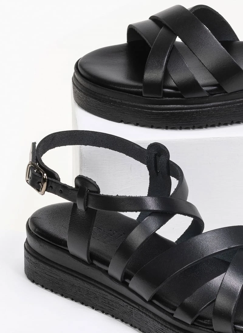 Flatforms δερμάτινα με λεπτά λουράκια Tfp - Μαύρο 7 Flatforms δερμάτινα με λεπτά λουράκια Tfp - Μαύρο - Image 7