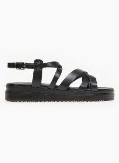 Flatforms δερμάτινα με λεπτά λουράκια Tfp - Μαύρο 15 Flatforms δερμάτινα με λεπτά λουράκια Tfp - Μαύρο -The Fashion Project κατάστημα estil dermatina flatforms me lepta lourakia 91203 nxar