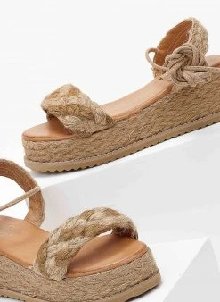 The Fashion Project Flatform πέδιλα με Lace Up δέσιμο - Πούρο 8 The Fashion Project Flatform πέδιλα με Lace Up δέσιμο - Πούρο -The Fashion Project κατάστημα flatform pedila me lace up desimo 101548 5rks