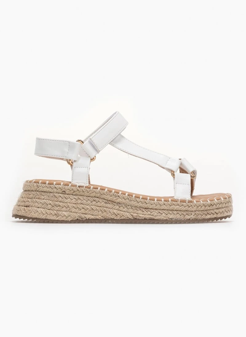 The Fashion Project Flatforms με λουράκι στο πλάι - Λευκό 2 The Fashion Project Flatforms με λουράκι στο πλάι - Λευκό - Image 2