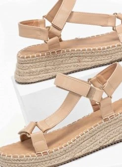 The Fashion Project Flatforms με λουράκι στο πλάι - Μπεζ -The Fashion Project κατάστημα flatform pedila me louraki sto plai 93150 d1v6