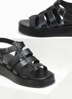 Flatforms δερμάτινα Gladiator Tfp - Μαύρο 6 Flatforms δερμάτινα Gladiator Tfp - Μαύρο -The Fashion Project κατάστημα flatforms dermatina gladiator tfp 111704 gvxa