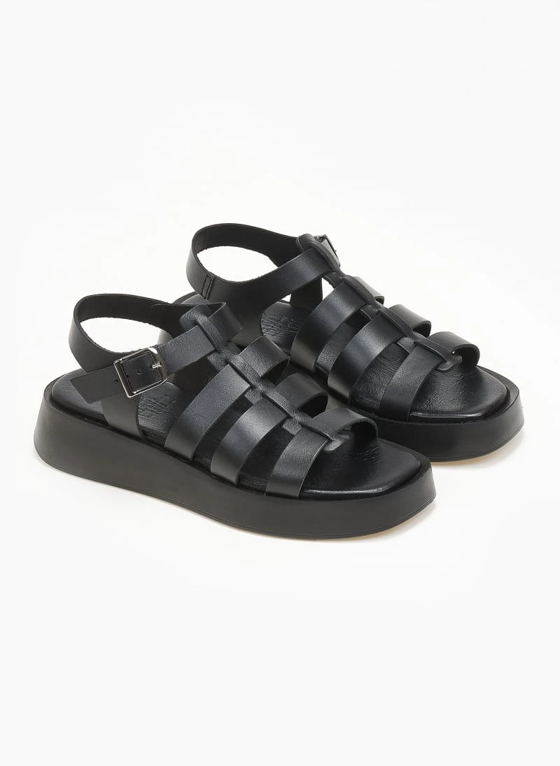 Flatforms δερμάτινα Gladiator Tfp - Μαύρο 4 Flatforms δερμάτινα Gladiator Tfp - Μαύρο - Image 4