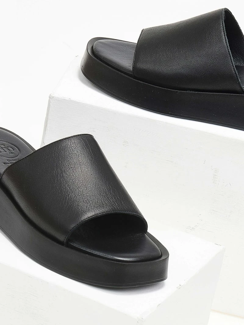 Flatforms δερμάτινα με φαρδιά φάσα Tfp - Μαύρο 2 Flatforms δερμάτινα με φαρδιά φάσα Tfp - Μαύρο - Image 2