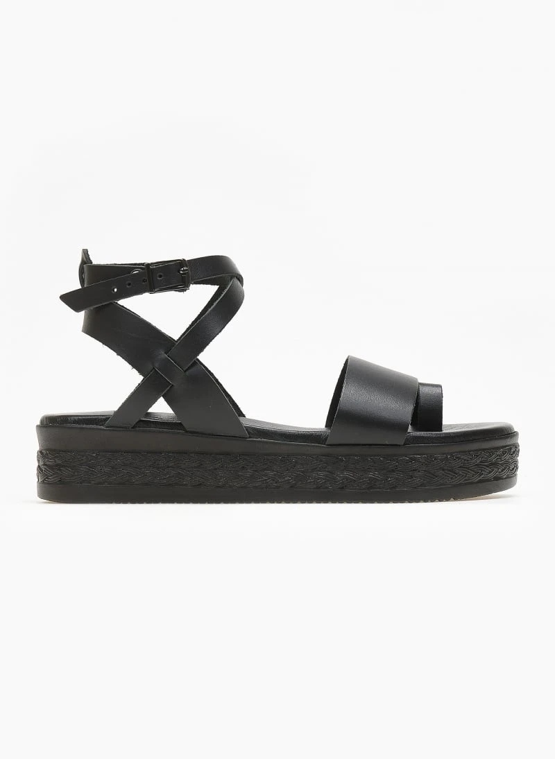 Flatforms δερμάτινα με φάσα Tfp - Μαύρο 1 Flatforms δερμάτινα με φάσα Tfp - Μαύρο