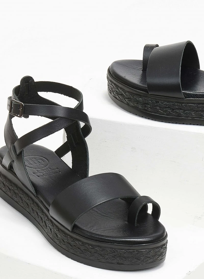 Flatforms δερμάτινα με φάσα Tfp - Μαύρο 2 Flatforms δερμάτινα με φάσα Tfp - Μαύρο - Image 2