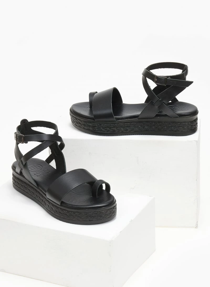 Flatforms δερμάτινα με φάσα Tfp - Μαύρο 4 Flatforms δερμάτινα με φάσα Tfp - Μαύρο - Image 4