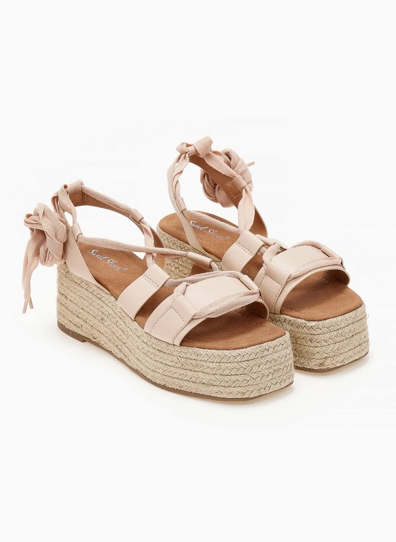 The Fashion Project Flatforms Lace Up με σχοίνινη σόλα - Μπεζ 7 The Fashion Project Flatforms Lace Up με σχοίνινη σόλα - Μπεζ - Image 7