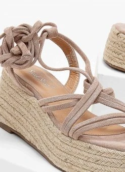 The Fashion Project Flatforms με Lace Up δέσιμο - Πούρο -The Fashion Project κατάστημα flatforms me lace up desimo 101520 cga4