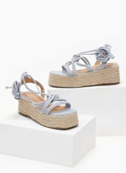 The Fashion Project Flatforms με Lace Up δέσιμο - Γαλάζιο -The Fashion Project κατάστημα flatforms me lace up desimo 101522 fxph