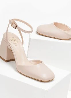 Γόβες με μπαρέτα σε καρέ γραμμή Tfp - Nude -The Fashion Project κατάστημα goves kare me louraki tfp 110803 rn8v