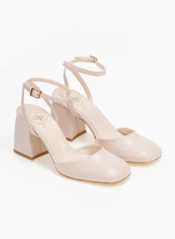 Γόβες με μπαρέτα σε καρέ γραμμή Tfp - Nude -The Fashion Project κατάστημα goves kare me louraki tfp 110803 u1v9