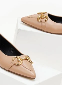 The Fashion Project Μπαλαρίνες μυτερές με ραφή - Nude -The Fashion Project κατάστημα goves muteres xwris takouni me rafi 106648 7vfu