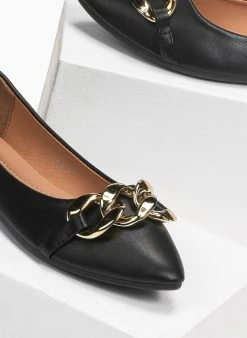 The Fashion Project Μπαλαρίνες φλατ με αλυσίδα - Μαύρο -The Fashion Project κατάστημα isia mutera govakia me alusida 95621 2kbd