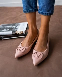 The Fashion Project Μπαλαρίνες μυτερές με ματ διακοσμητικό - Ροζ