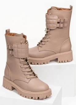 The Fashion Project Αρβυλάκια με καπιτονέ λεπτομέρεια - Nude -The Fashion Project κατάστημα mat arvulakia me kapitone leptomereia 95365 83gu