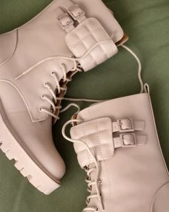 The Fashion Project Αρβυλάκια με καπιτονέ λεπτομέρεια - Nude -The Fashion Project κατάστημα mat arvulakia me kapitone leptomereia 95365 jwu2