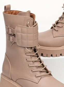 The Fashion Project Αρβυλάκια με καπιτονέ λεπτομέρεια - Nude -The Fashion Project κατάστημα mat arvulakia me kapitone leptomereia 95365 kkiw