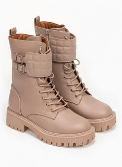 The Fashion Project Αρβυλάκια με καπιτονέ λεπτομέρεια - Nude -The Fashion Project κατάστημα mat arvulakia me kapitone leptomereia 95365 o4bz