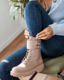 The Fashion Project Αρβυλάκια με καπιτονέ λεπτομέρεια - Nude -The Fashion Project κατάστημα mat arvulakia me kapitone leptomereia 95365 z9hr