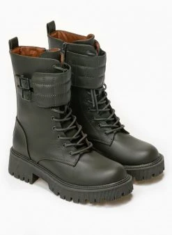 The Fashion Project Αρβυλάκια με καπιτονέ λεπτομέρεια - Χακί -The Fashion Project κατάστημα mat arvulakia me kapitone leptomereia 95367 y0fl