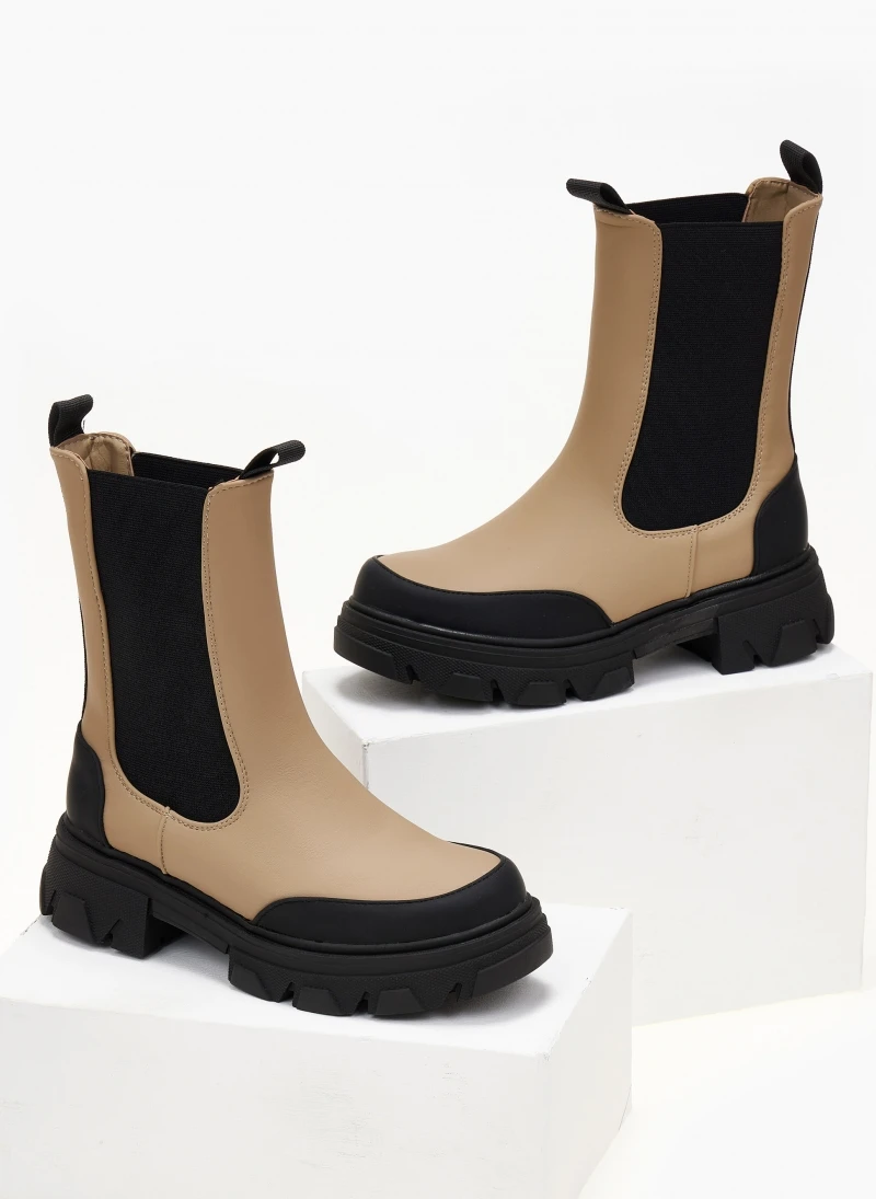 The Fashion Project Μποτάκια Chelsea σε ματ χρώματα - Πούρο 3 The Fashion Project Μποτάκια Chelsea σε ματ χρώματα - Πούρο - Image 3