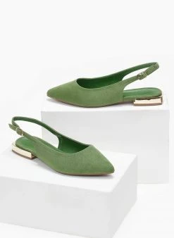 Xti Footwear Μπαλαρίνες Suede με μεταλλικό τακούνι Xti 141065 - Πράσινο 11 Xti Footwear Μπαλαρίνες Suede με μεταλλικό τακούνι Xti 141065 - Πράσινο -The Fashion Project κατάστημα mpalarines flat muteres me metalliko takouni xti 1 110349 dp3v