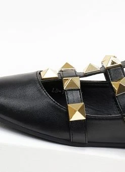 The Fashion Project Μπαλαρίνες με μπαρέτα και τρουκς - Μαύρο -The Fashion Project κατάστημα mpalarines me mpareta kai trouks 107098 2u67